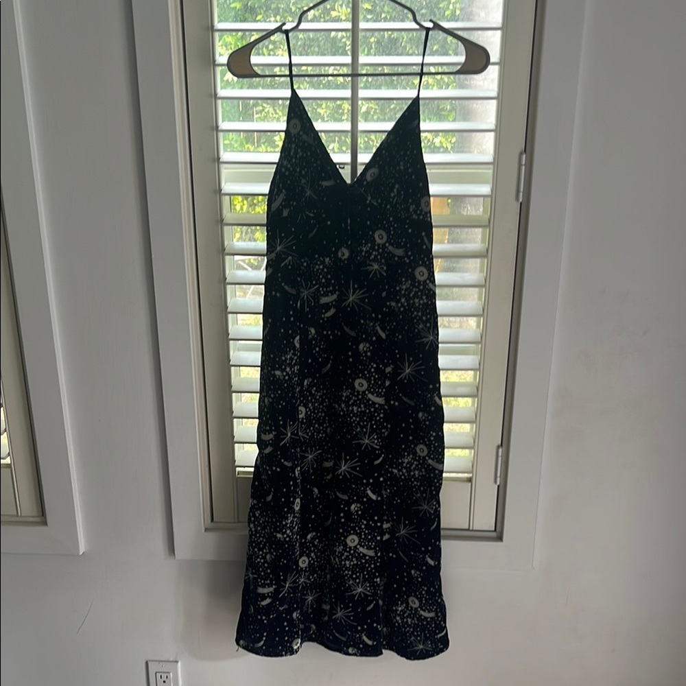 Urban Outfitters Navy Velvet Starry Night Dress